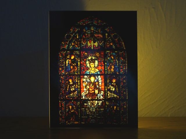 シャルトレ大聖堂ステンドグラスの窓メッセージカード