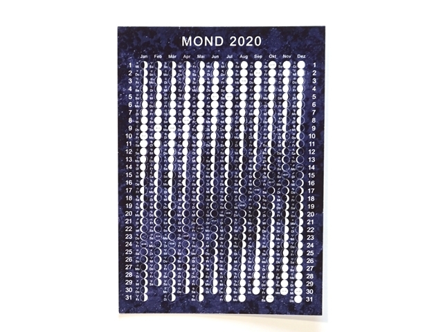 月のカレンダー2020