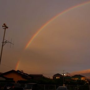 つれづれ366 夕暮れの大きな虹 つれづれ366 夕暮れの大きな虹
