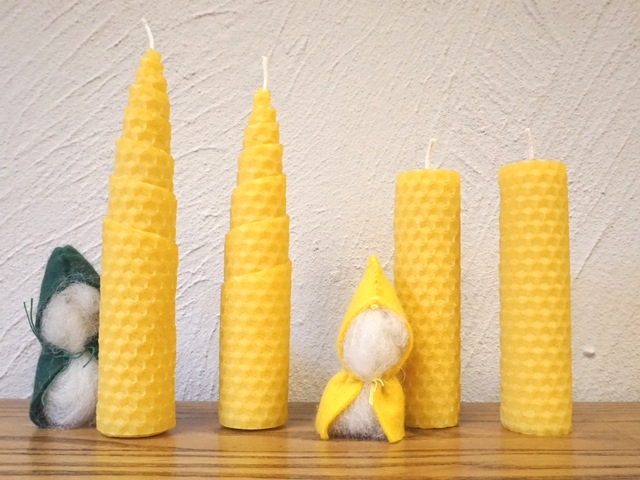 ハニコムシートでみつろうキャンドルを作ろう！